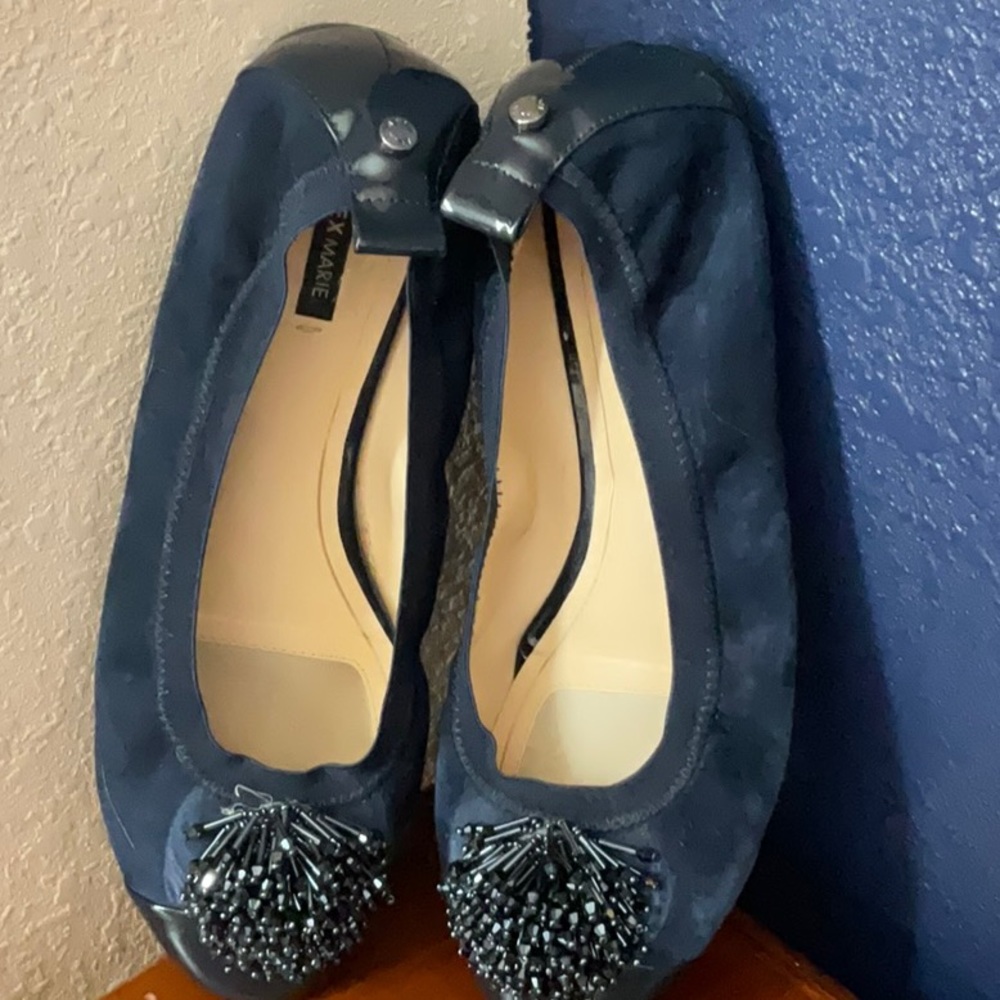 Alex Marie Suede Cap Toe Flats 8